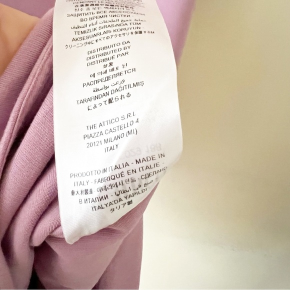 The Attico Asymmetric Draped Cotton-Jersey Mini Dress - Picture 13 of 13